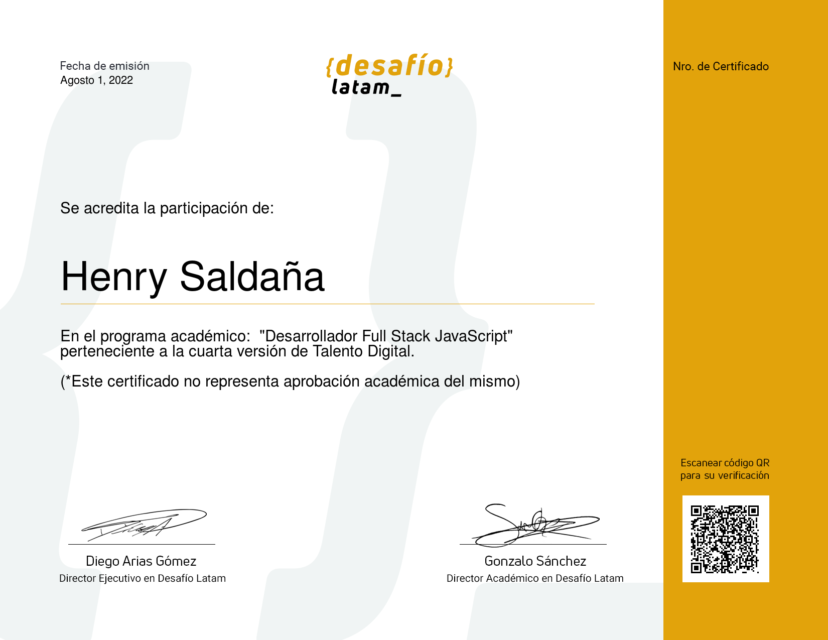 Henry Saldaña - Desarrollador Full Stack Javascript | Test Automation ...