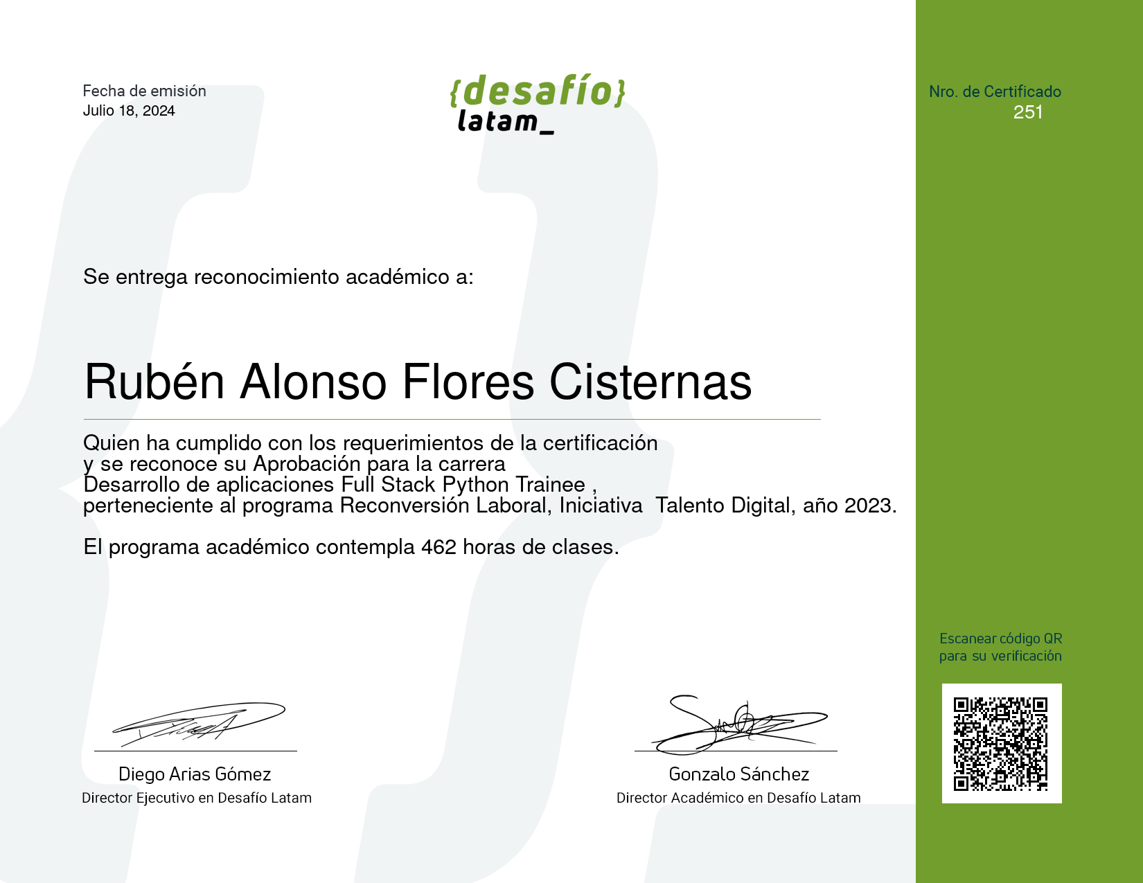 Rubén Flores Cisternas - Full Stack Developer | Python | Django | SQL ...