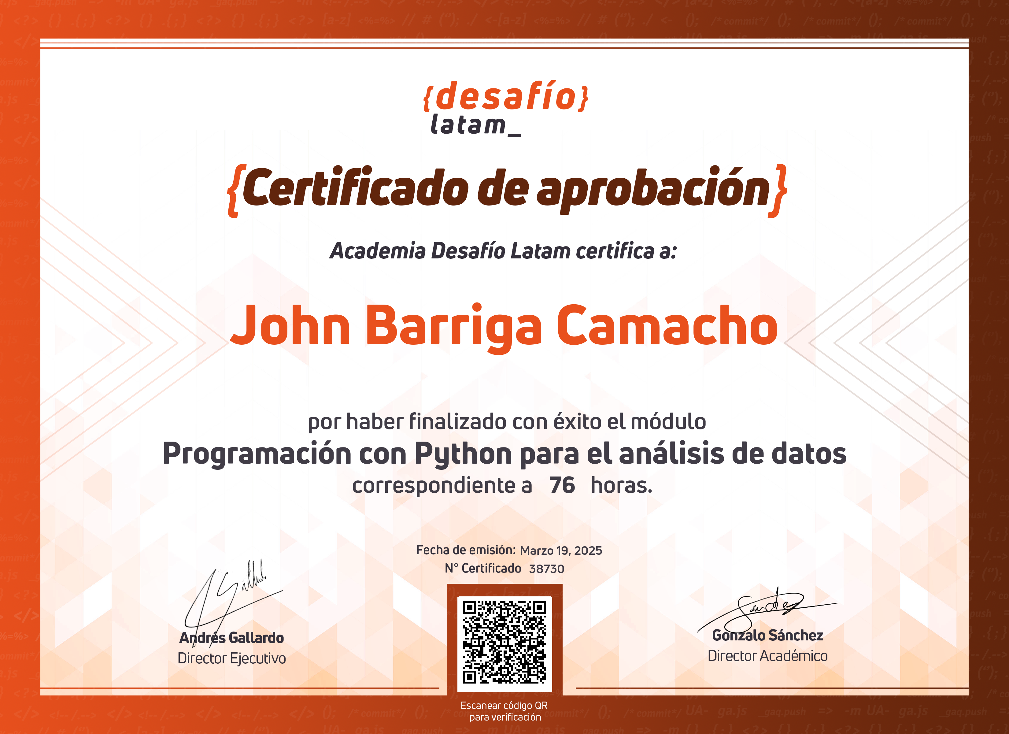 John Danilo Barriga Camacho - Bases de Datos I SQL developer I DBA I ...